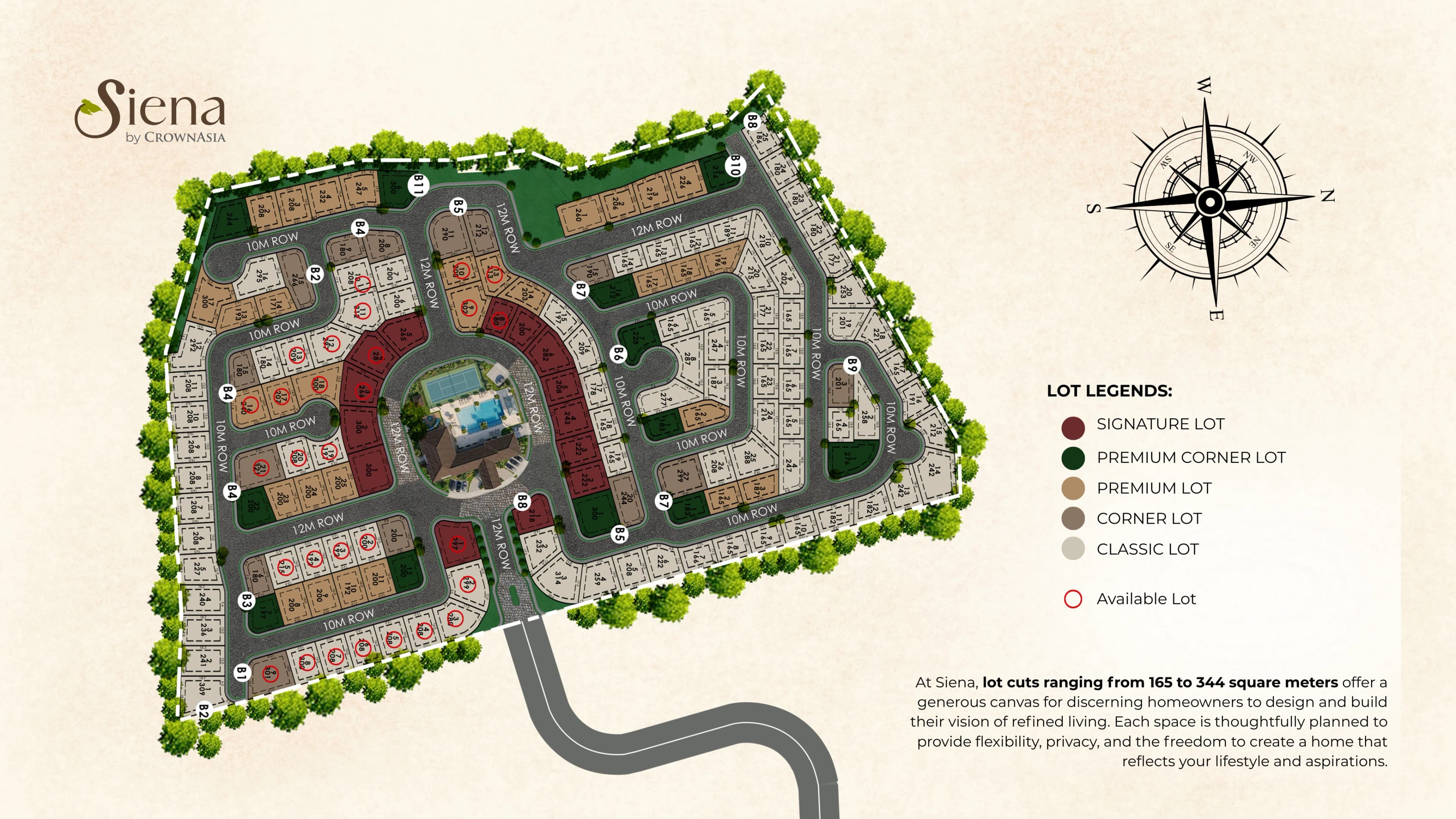 Siena by Crown Asia interactive lot map